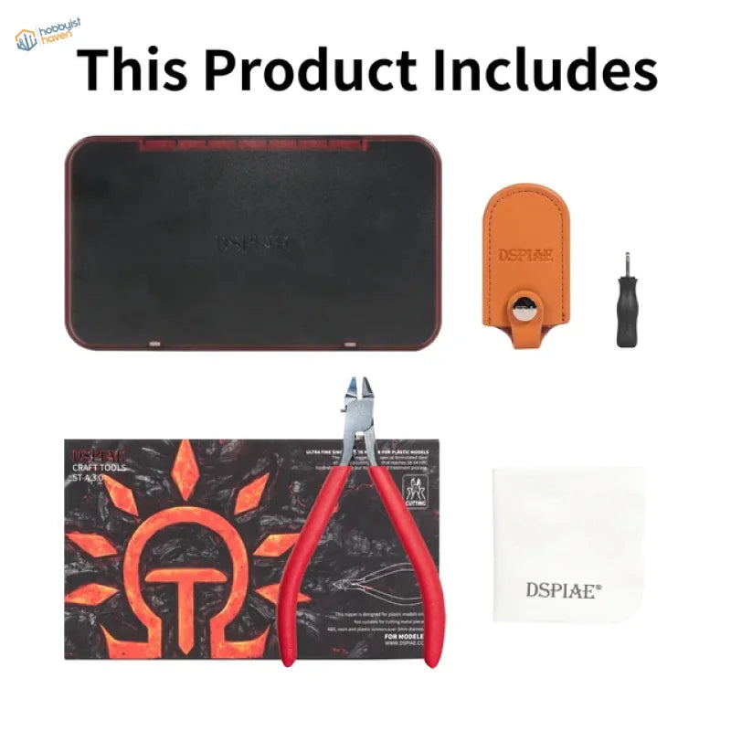 DSPIAE professional single blade nipper set orange leather case with clasp