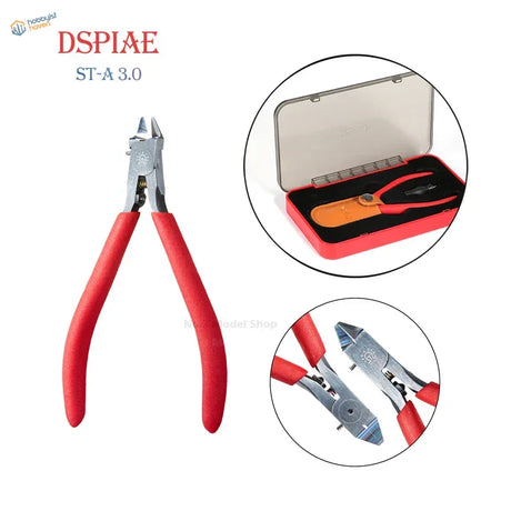 DSPIAE Professional Single Blade Nipper Set with red-handled 3.0 precision cutters