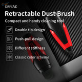 DSPIAE retractable dust brush in red and black with ergonomic design