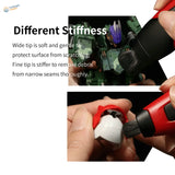 DSPIAE retractable dust brush with red black dual tips for seams