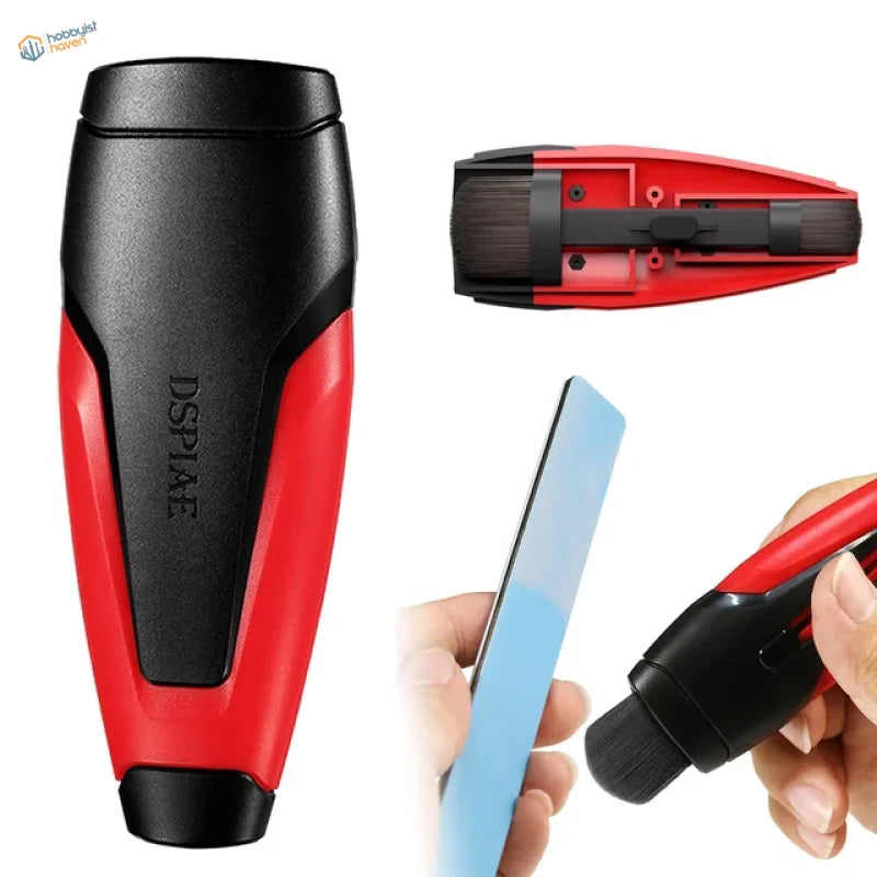 Dspiae retractable dust brush with red black portable screen cleaner head