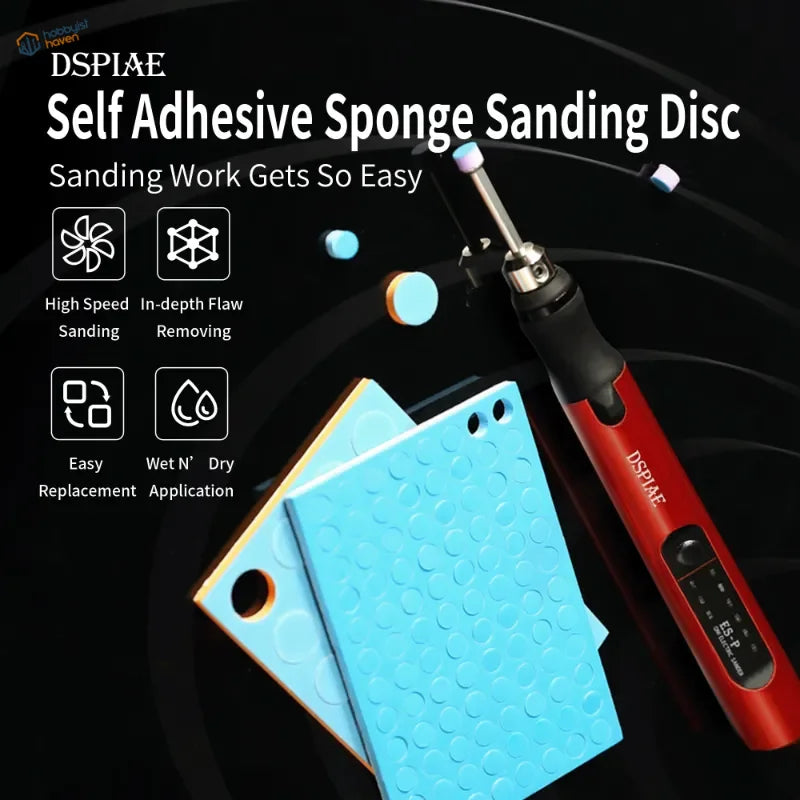DSPIAE blue self-adhesive sanding disks with orange edges for scale modeling