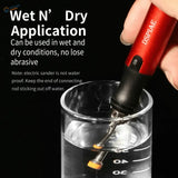 DSPIAE red black electric sander in water for wet sanding disks scale modeling
