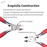 DSPIAE Single Blade Side-cutter precision hobby nippers with red handles