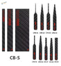 DSPIAE carbon fiber sanding plates CF B-01 to CF B-09 with red accents