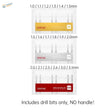 DSPIAE Spin-Lock drill bits set of 3 in clear packaging for hand drill