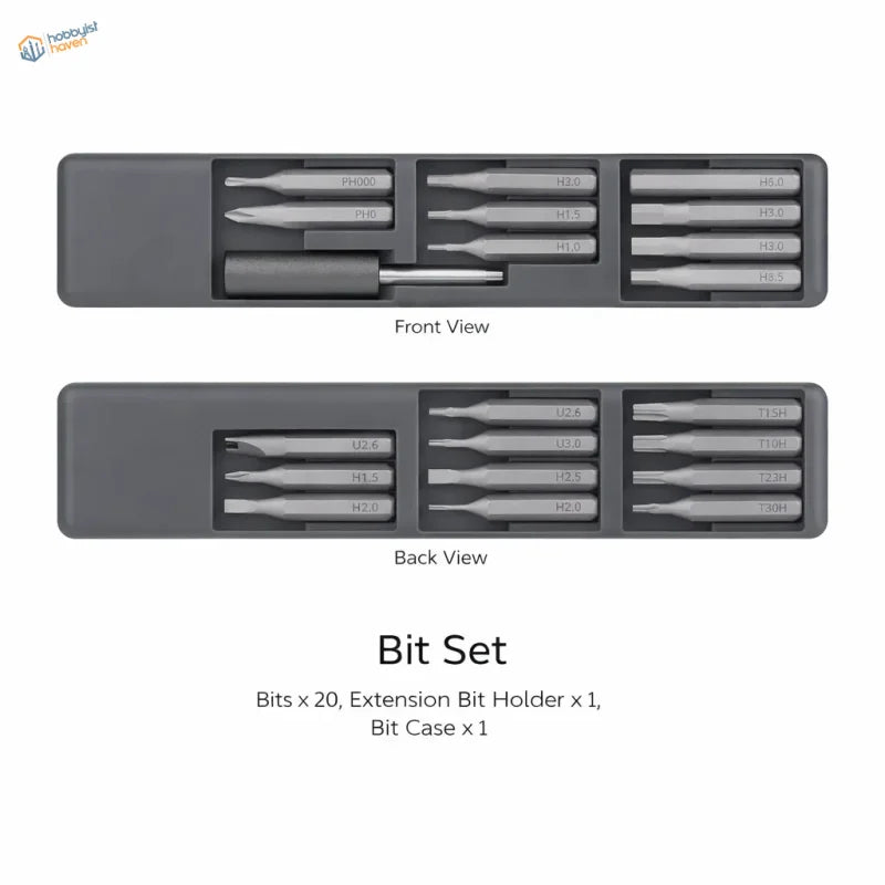 DSPIAE Spin-Lock precision screwdriver adapter and 20-bit set in gray case