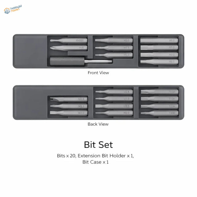 DSPIAE Spin-Lock precision screwdriver adapter and 20-bit set in gray case