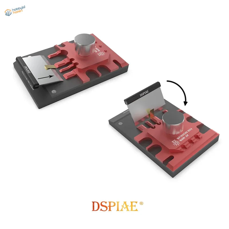DSPIAE Square photo-etch bending tool in red and black with silver component