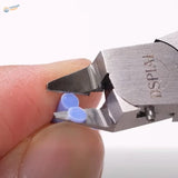 Dspiae ST-C2 60crv steel pliers gripping blue cylinders, scale modeling tools