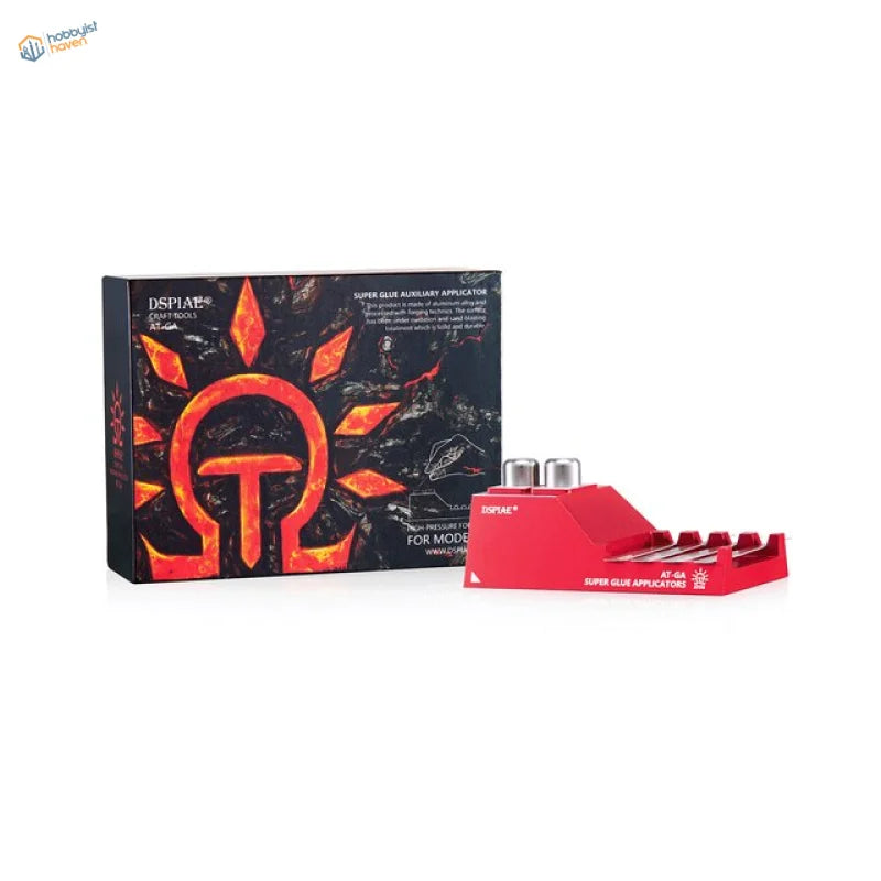 DSPIAE red super glue application stand with silver nozzles