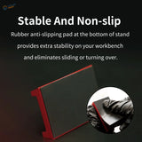 DSPIAE super glue application stand with red black anti-slip base