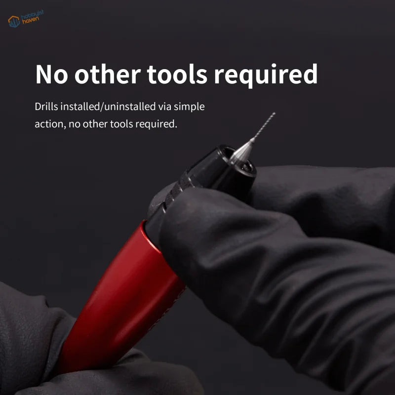 Dspiae VHDS upgraded universal drill with red black handle and metallic tip
