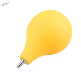 Yellow rubber bulb dust cleaning air ball with metallic nozzle