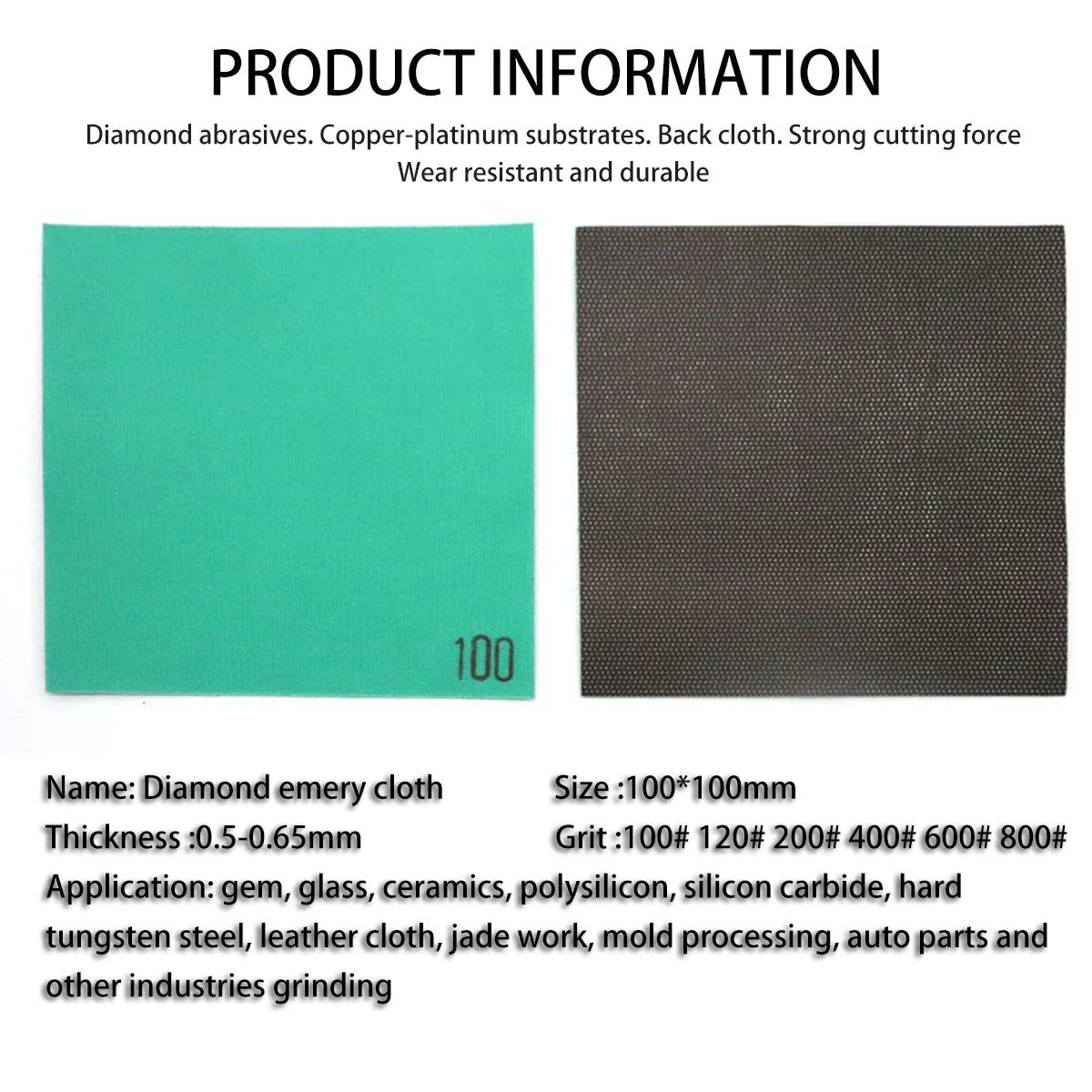 Diamond emery cloth sanding sheets for resin and metal models