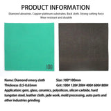 Diamond emery cloth sanding sheets for resin and metal models