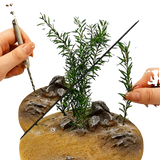10pcs 100-150mm miniature reed plants with needle leaves for scale modeling tools