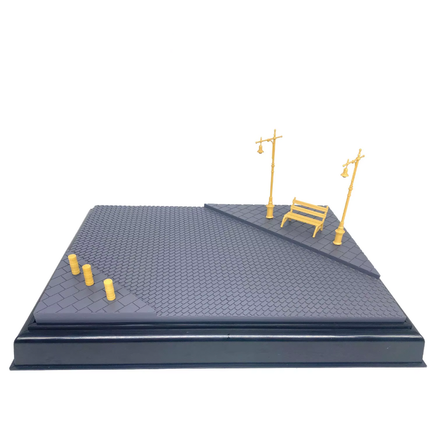 1/35 Rechteckige Basis und Zubehör für ein Straßen-Diorama