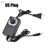 Black plastic electric foam cutter power supply with rotary dial, US plug, DC barrel