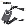 Black plastic electric foam cutter power supply with rotary voltage dial and US plug