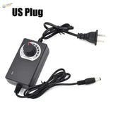 Black plastic electric foam cutter power supply with rotary voltage dial and US plug