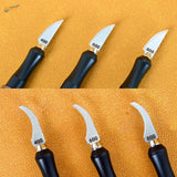Emery blades set for scale modeling: 3 precision knives marked 400, 600, 800