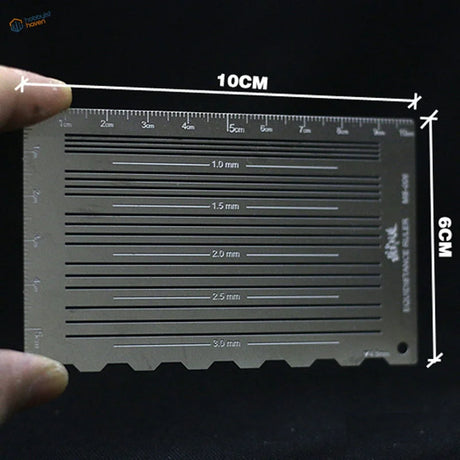 Sleek equidistant lines ruler for scale modeling, 10cm x 6cm precision engraving tool