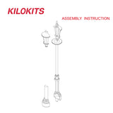 Kilokits assembly instruction diagram for 5pcs 1/35 single-head street lamps scale modeling tools for model building
