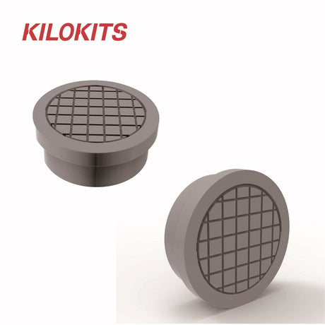 20pcs 1/72 gray grid sewage covers by Kilokits for urban dioramas