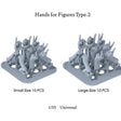 1/35 3D-printed hands in gray plastic for scale modeling tools