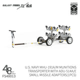 Silver 3D-printed Galaxy Model 1/48 U.S. Navy munitions transporter