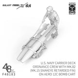 Gray 3d-printed model of a u.s. ordnance crew figure from galaxy 1/48 navy ordnance crew set