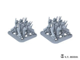 Gray 1/35 3D-printed hands in rock gestures for scale modeling tools