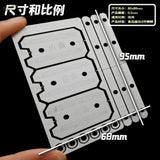 Fine metal saw strips for scale modeling with controlled cuts