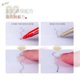 Red Hobby Mio fine panel liner pen with oil-based ink and metallic tip
