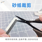 Black Ustar fine scissors for masking tape, stainless steel design