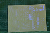 Fluorescent decals sheet with white grid shapes for HG/MG Gunplas