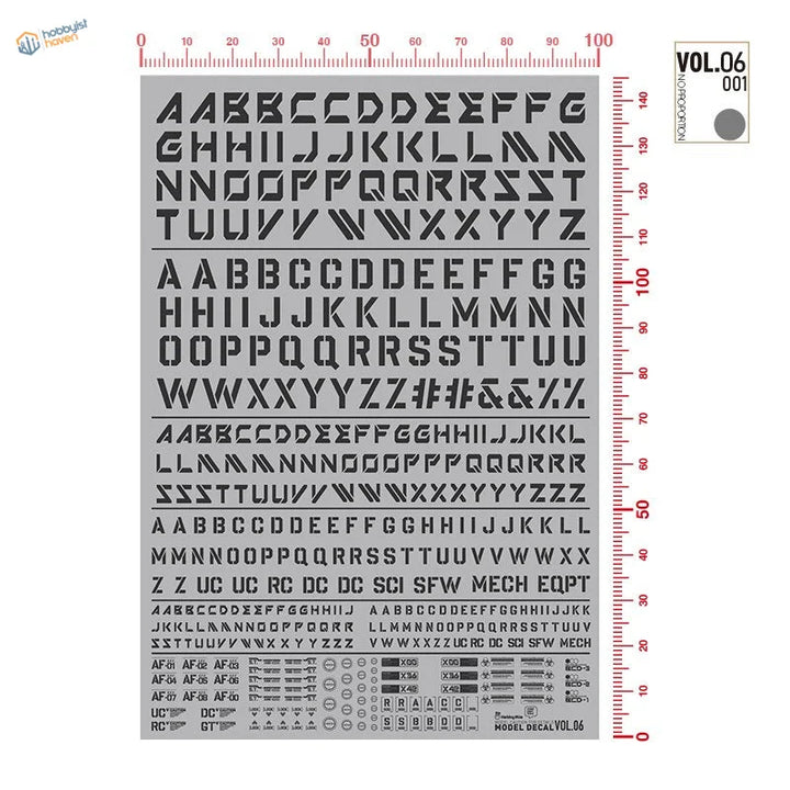 Fluorescent Decals Digital Letters Set | Hobbyist Haven – HobbyistHaven