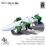 White 3d printed deck handling crew figures model for galaxy 1/48 f/a-18 including fuel tank details