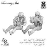 Galaxy Model 1/48 3D tištěné figurky pilota a RIO pro F-14D Tomcat (3 modely k dispozici)