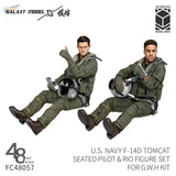 Galaxy Model 1/48 3D tištěné figurky pilota a RIO pro F-14D Tomcat (3 modely k dispozici)