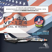 Galaxy Model 1/48 F-14A VF-124 Bicentennial 1976 decal set for scale modeling