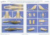 Yellow die-cut mask for Tamiya 1/48 F-16C Demo Team Zeus airframe painting
