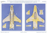 Yellow gray die-cut mask for Galaxy Model 1/48 F-16C Demo Team Zeus