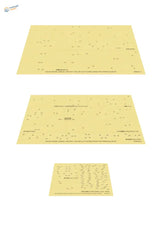 Yellow flexible mask sheets for galaxy model d8019 lanhaf f-36c die-cut, featuring printed markings and text in both english and chinese.