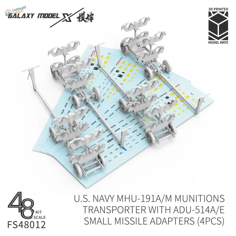 Gray 3D-printed 1/48 Galaxy Model U.S. Navy munitions transporter
