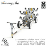 Silver 3D-printed Galaxy Model 1/48 U.S. Navy munitions transporter