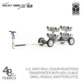 Silver 3D-printed Galaxy Model 1/48 U.S. Navy munitions transporter