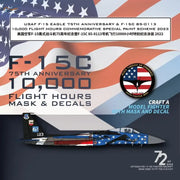 Galaxy Model 1/72 decals masks set for American flag F-15C Eagle jet