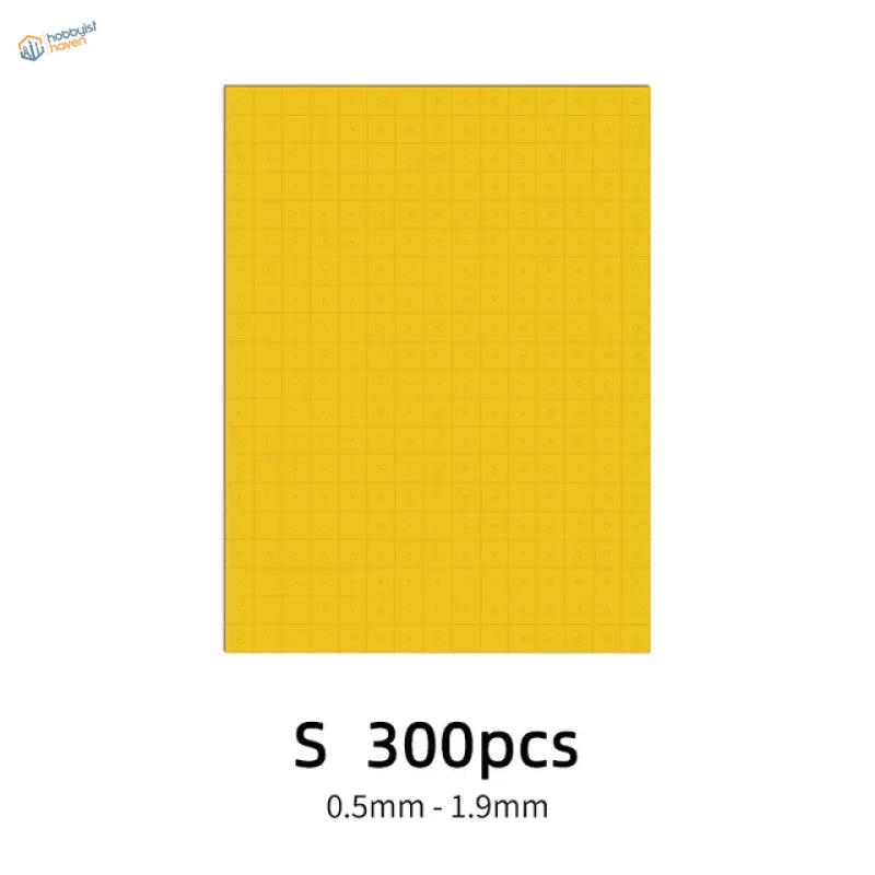 Galaxy model mask circles: yellow precision hobby grid sheet 0.5-1.9mm thick